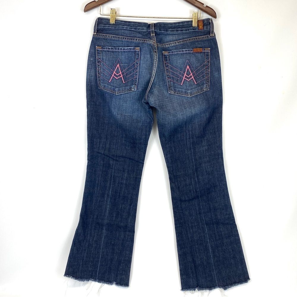 7 For All Mankind pink stitching A pocket bootcut flare jeans EUC U13006… - Picture 2 of 10